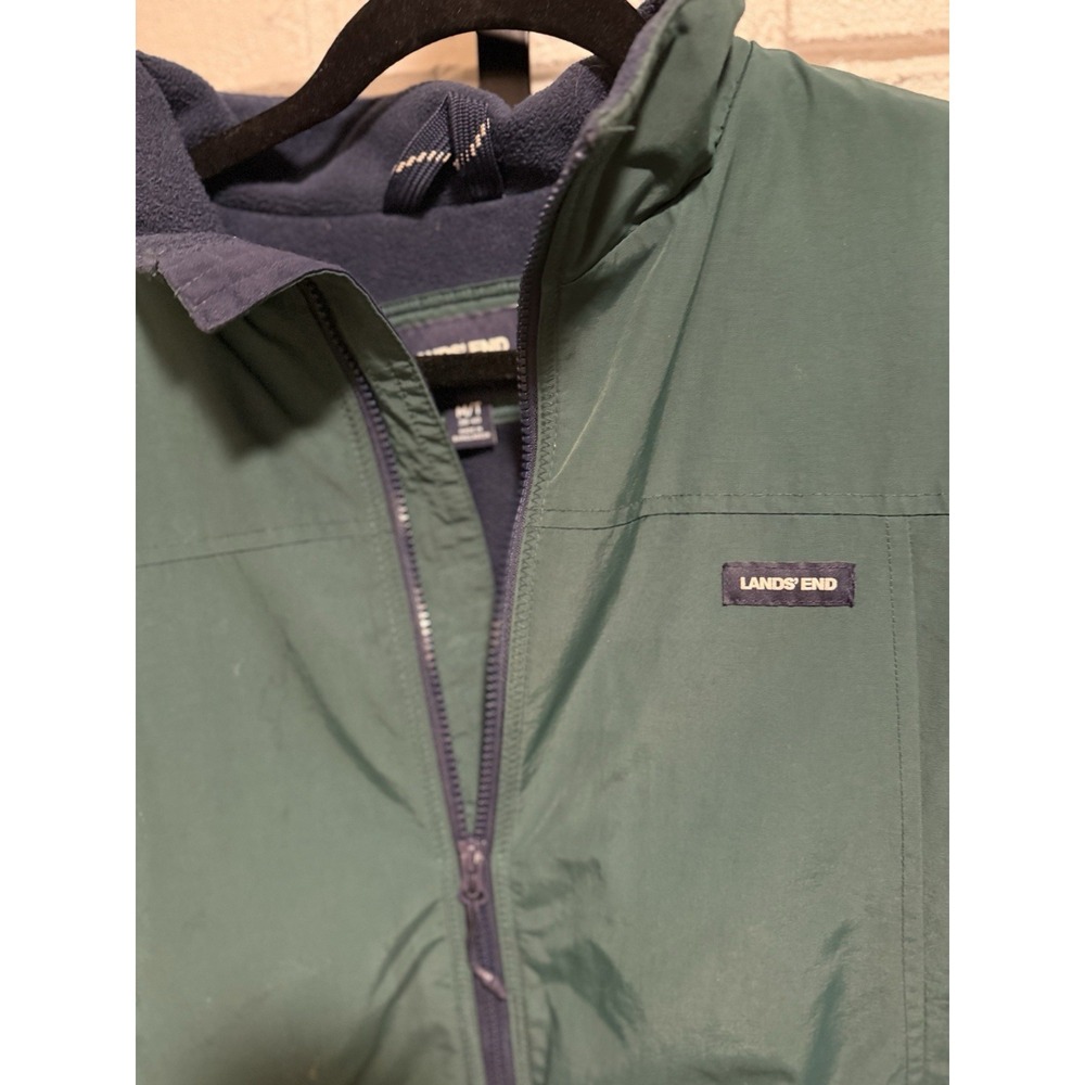 Lands' End Men's Classic Squall Waterproof Insulated Jacket Green M/T 38-40 - Picture 2 of 5